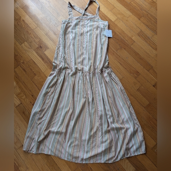 74.Nwt Roxy Striped Sleeveless Maxi Dress - Picture 1 of 5